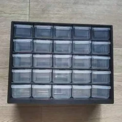 25 Multi-grid Drawer Parts Box Wall-mounted Screw Classification Component Box Tool Case Electronic Components Storage ToolBox