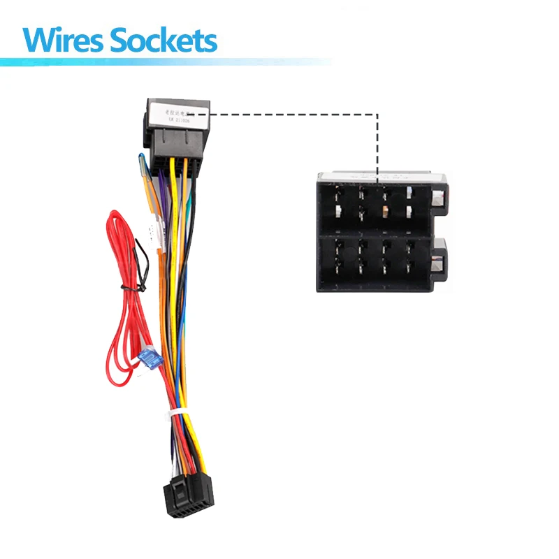 Car Radio Wire Harness Power Adapter For Lada Granta 2011-2017 16pin Android Stereo Video GPS Multimedia ISO Cable Connector