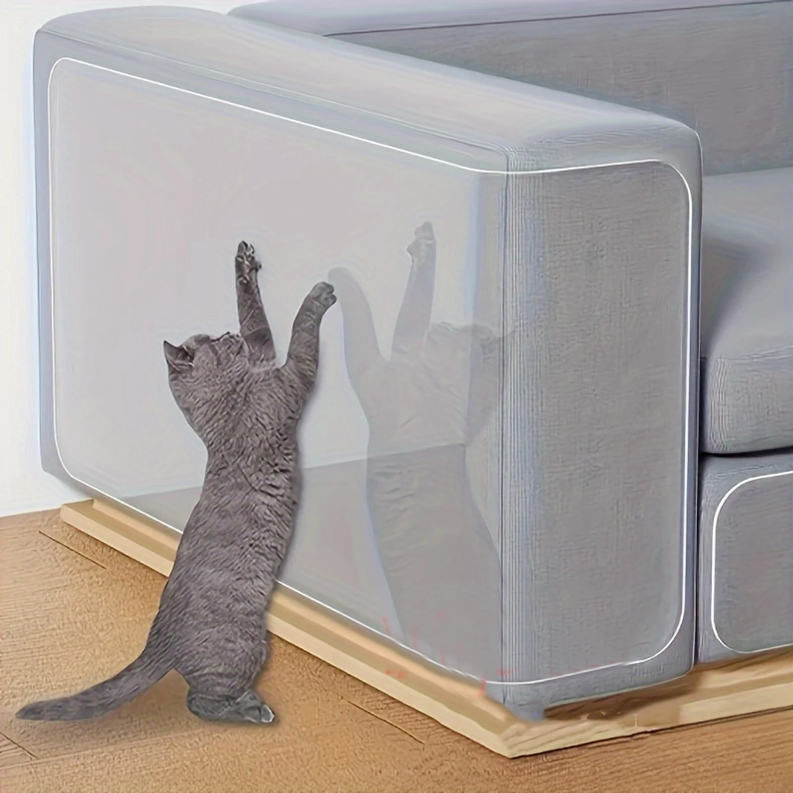 PVC Transparent Anti-cat Scratching Stickers Double-Sided Anti-cat Scratch Mat Durable Sofa Furniture Protection Sticker 1pc