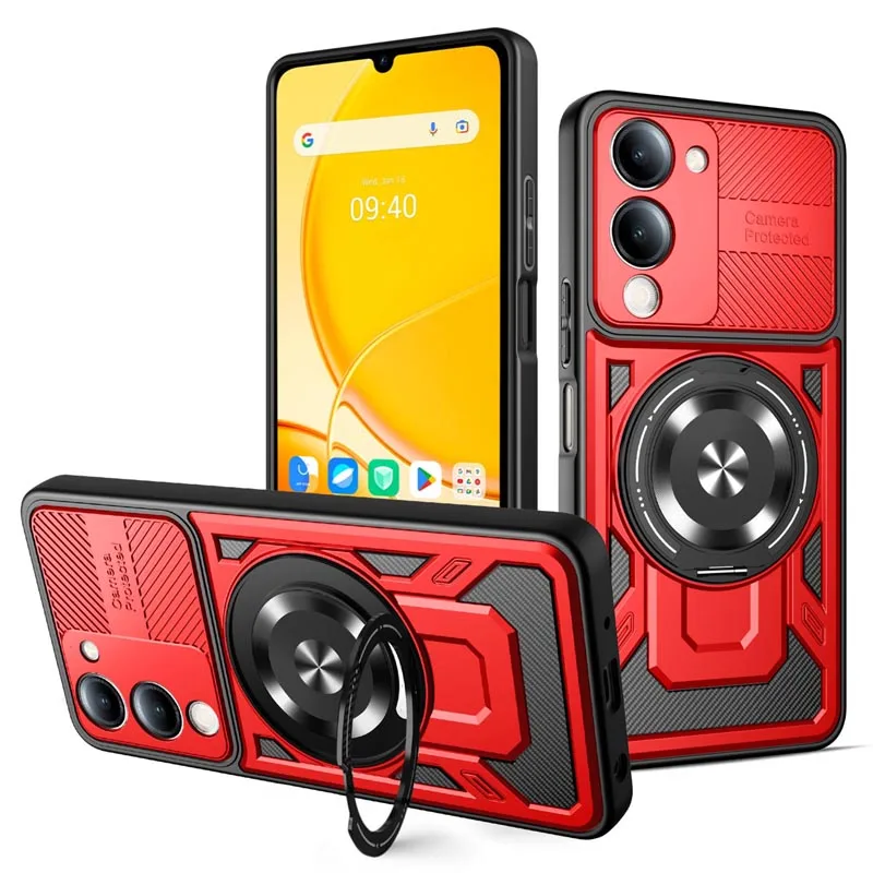 Armor Phone Case for Samsung Galaxy A56 A55 A36 A35 A33 A26 A25 5G Silicone Soft Magnetic Wireless Charging Cover Cases Bracket