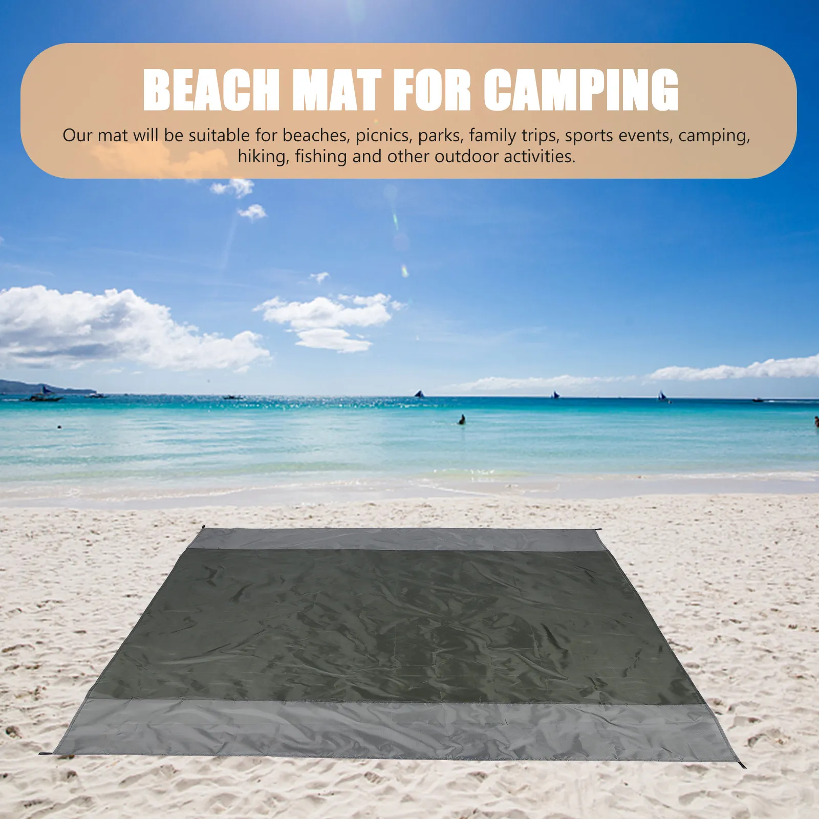 1Set Foldable Waterproof Picnic Blanket Large Outdoor Mat Portable Beach Rug Camping Mat Outdoor Blanket Picnic Supplies