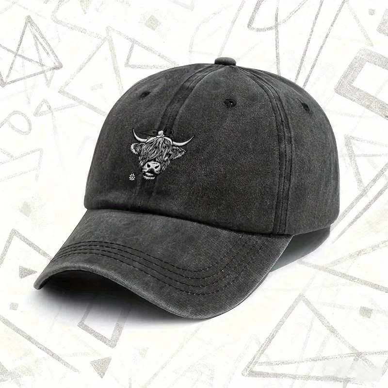 1pc, Retro Washed Hat with 