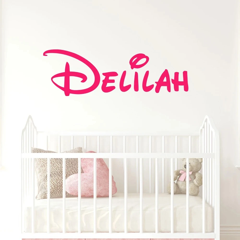 1pc Cartoon Personalize Custom Name Delilah Wall Sticker Wall Decal Sticker Home Decor For hallway Decoration Accessories