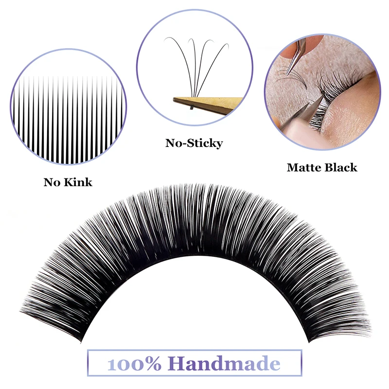 Jomay 0.03/0.05/0.07 C D curl Easy Fanning Lashes Volume Mega Eyelashes Extension Self Blooming Eyelashes