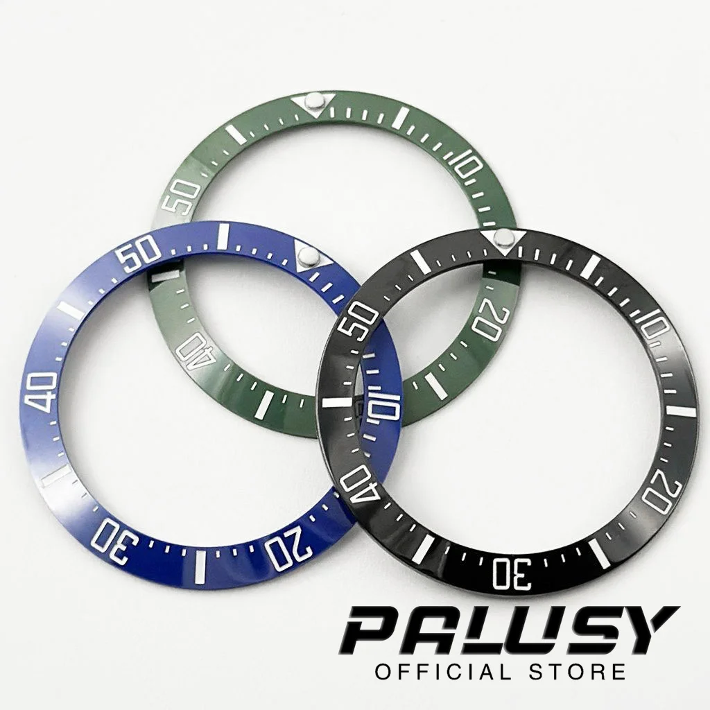 40Mm * 31.6Mm Glooiende Zee Grote Diepe Hommage Keramische Ring Invoegen Duikhorloge Vervangende Mannen Diverse Horloge Accessoires Onderdelen