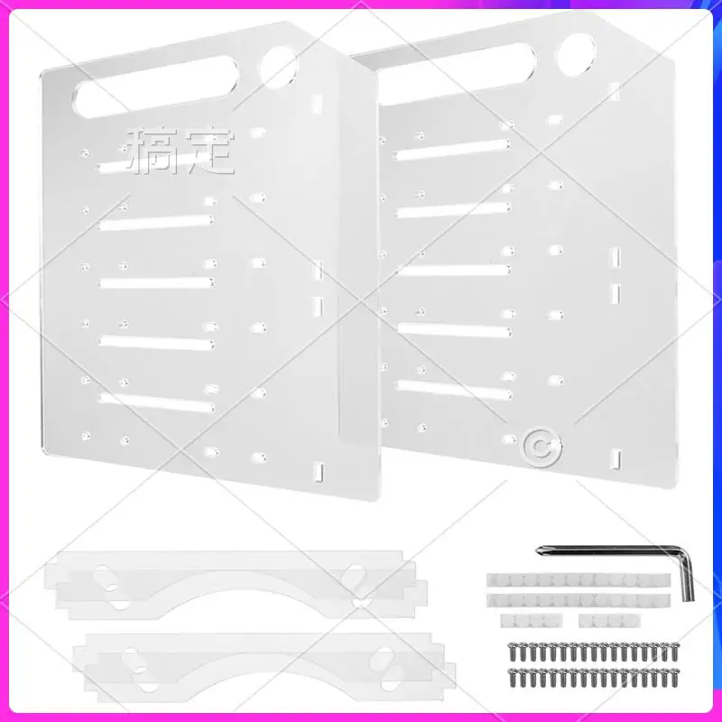 

ABT-3.5 Inch Desktop Hard Disk Rack Transparent Acrylic Mechanical Hard Disk Cage External Hard Disk Storage Box