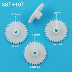 38102B 38102.5A 38102.5B 0.5M Double-layer Gears OD 20mm 38 Teeth/ 10 Tooth 2.15mm 2.55mm Hole Plastic POM Gear Wheels 38+10T