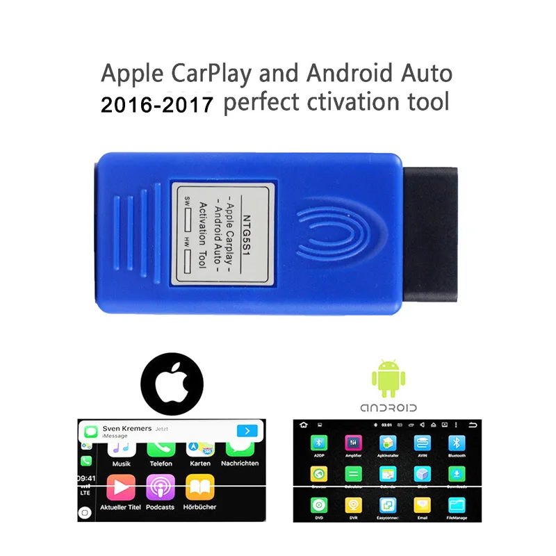 NTG5S1 NTG5ES2 NTG5 S1 CarPlay for Apple CarPlay and Androidauto automatic activation toolFor Mercedes NTG5.1 via OBD2Automobi