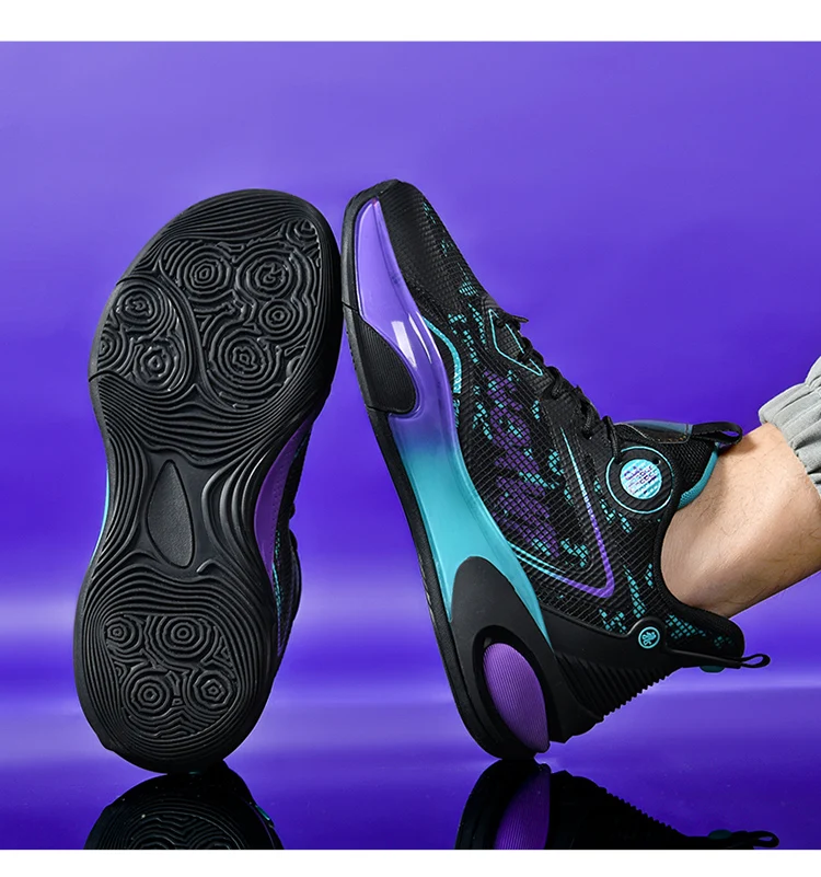 Men's Leisure Outdoor Sports 2025 Practical Basketball Shoes Trend Soft and Comfortable Non-Slip and Wear-Resistant Outsole.