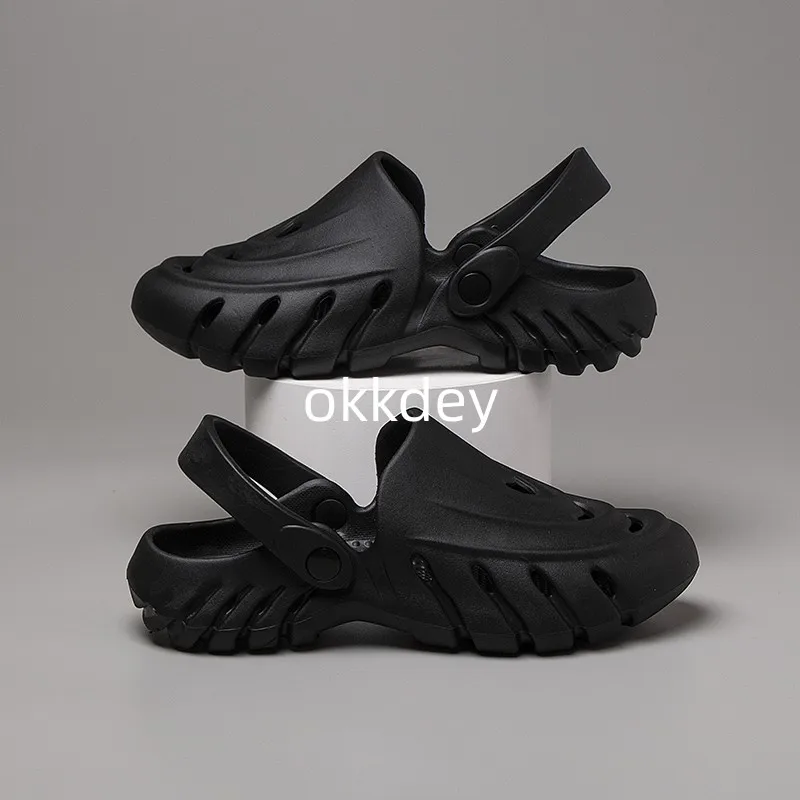 Slippers Home Man Fashion couple Men Jelly Slippers Outdoor Platform Non-slip EVA Indoor House Beach Baotou Hole Shoe New Summer