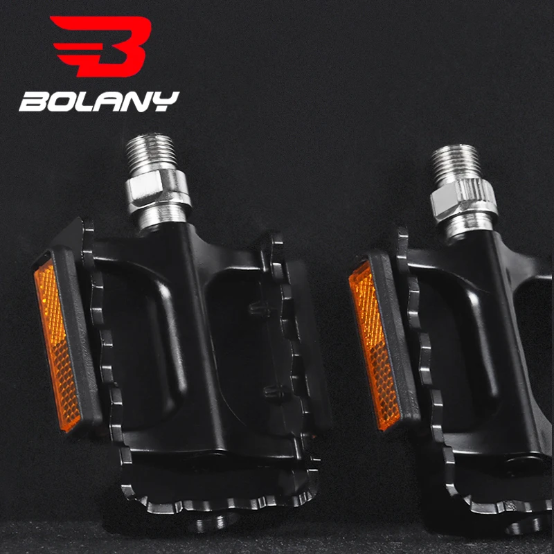 

BOLANY Aluminum Alloy Road Bicycle Pedals Anti-slip Reflective Lightweight Mountain Bike Bearing Pedal Road Bicycle Accessories