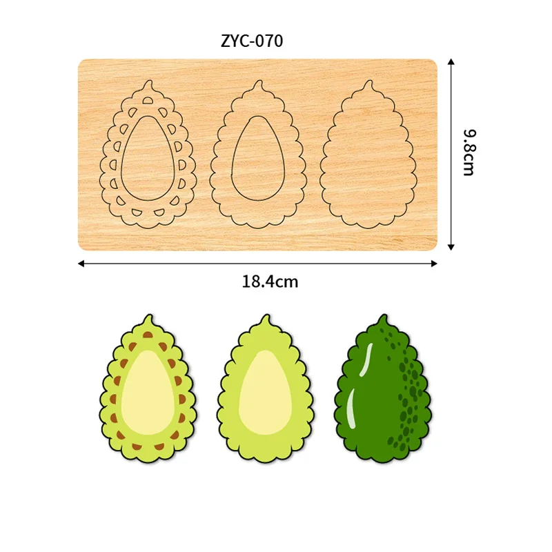 

ZYC-070 Fruit Wooden Cutting Molds, Suitable for Use in Die-Cutting Machines