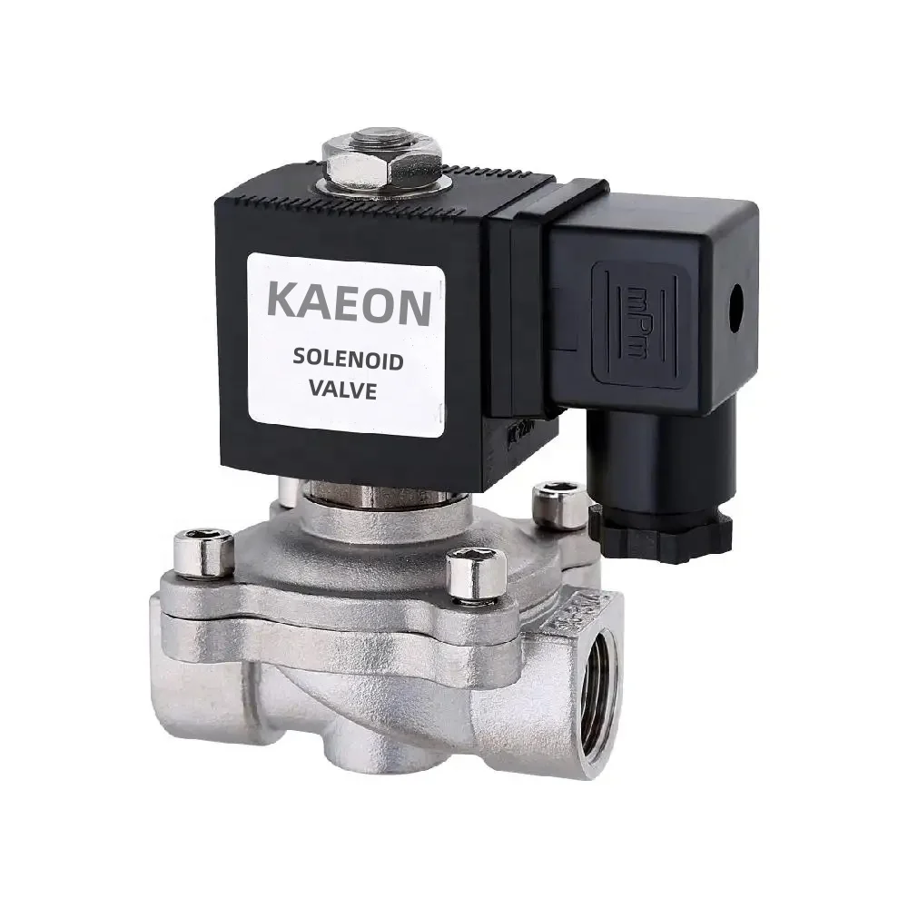 Stainless steel high pressure pneumatic coil 12v 24v air gas hydraulic water control solenoid valve