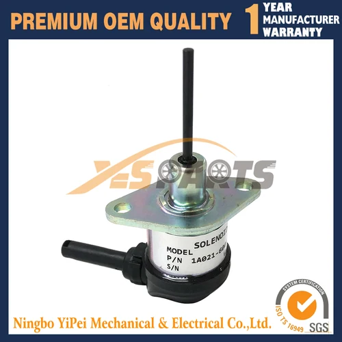 Imagen 1 del producto Solenoide de parada de combustible de 12V 1A021-60015 para excavadora Kubota D1503 D1703 D1803 V2003 V2203 V2403