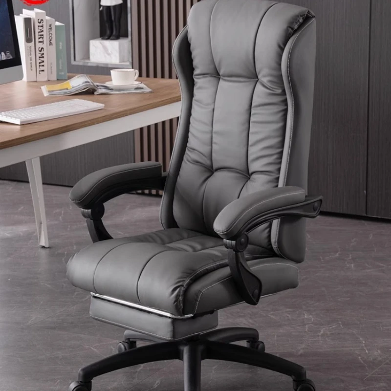 

Genuine Leather Design Chair Relaxing Recliner Gamming Office Armchairs Comfortable Sedentary Ergonomic Footrest Silla Furniture