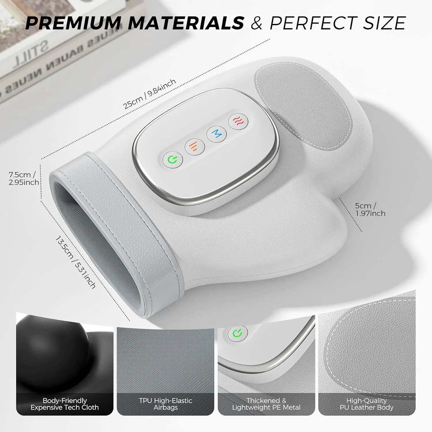 

Массажер для рук с тепловым компрессом, 3 режима массажа, 4 температурных режима, 5 режимов компрессии, терапевтическая перчатка для снятия боли при артрите и проблемах с запястьями