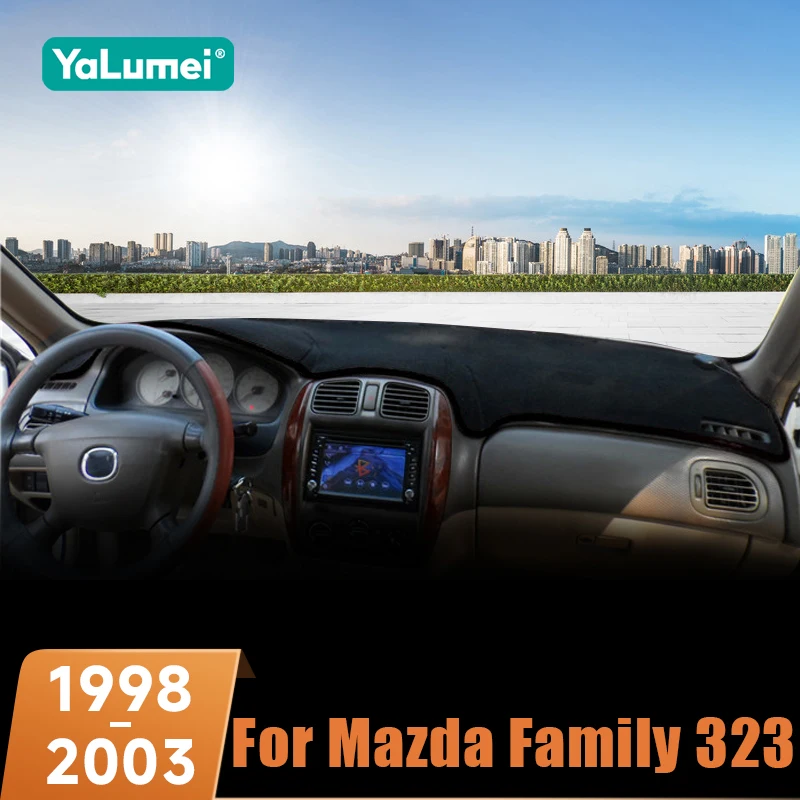

Для Mazda Family 323 BJ 1998-2003: Накидка на приборную панель автомобиля, солнцезащитный антибликовый термозащитный коврик, нескользящая подкладка