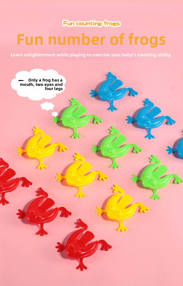10-50PCS Springender Frosch Finger Drücken Springender Frosch Spielzeug Stressabbau Klassisches Spielzeug für Kinder Weihnachtsfeierbevorzugungen – Detail 2