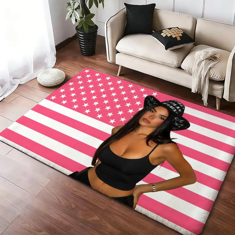 Singer Madison Beer Floor Mat Soft Thickened Absorbent Non-Slip Bedroom Living Room Door Mat Home Decor Flannel Rugs