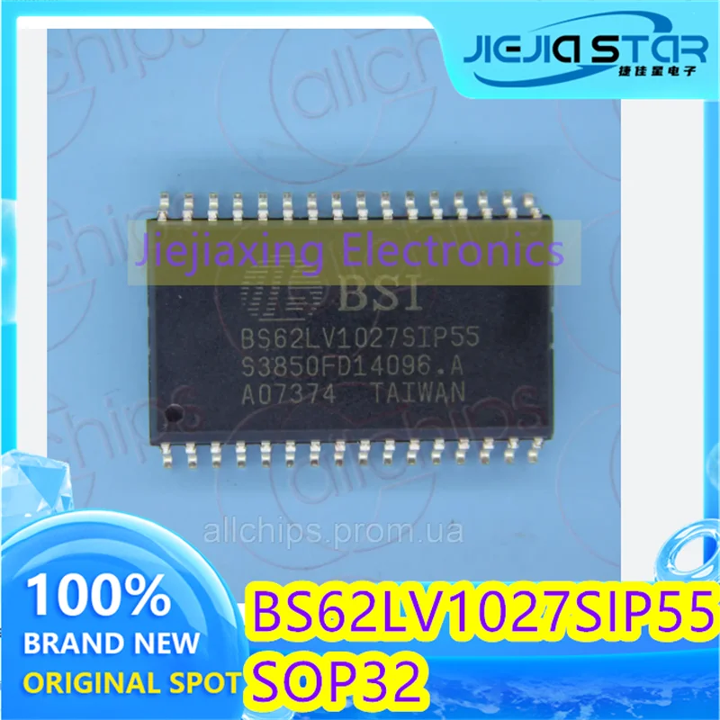 (3/20 pièces) BSPowered LV1027SIP55 BS62LV1027SIP-55 SMD SOP32 puce de mémoire IC 100% nouveau point électronique d'origine