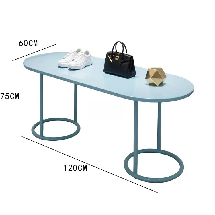 *  Island Display Counter for Clothing Stores Wrought Iron Light Luxury Display Table