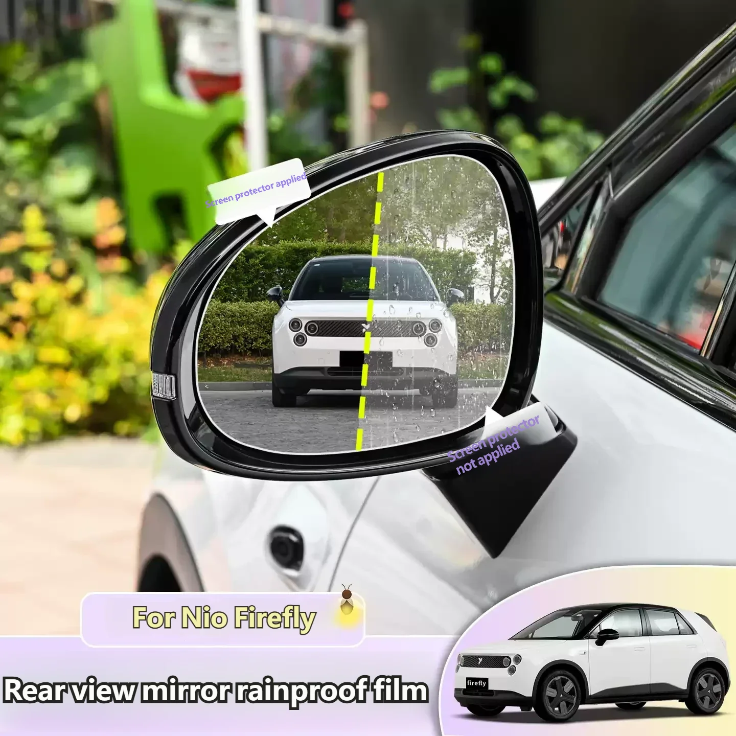 For Nio Firefly Car Rear View Mirror Rainproof Film Safe Driving Sticker Auto Rearview Mirror Anti-fog Film