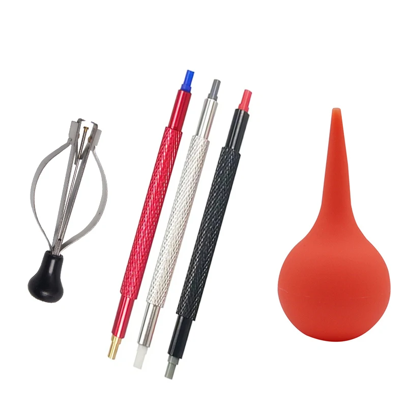 3/5PCS Cleaner Rubber Watch Hand Remover Lifter Presto Plunger Puller Needle Pliers Watch Hands Pressing Repair Tool Set