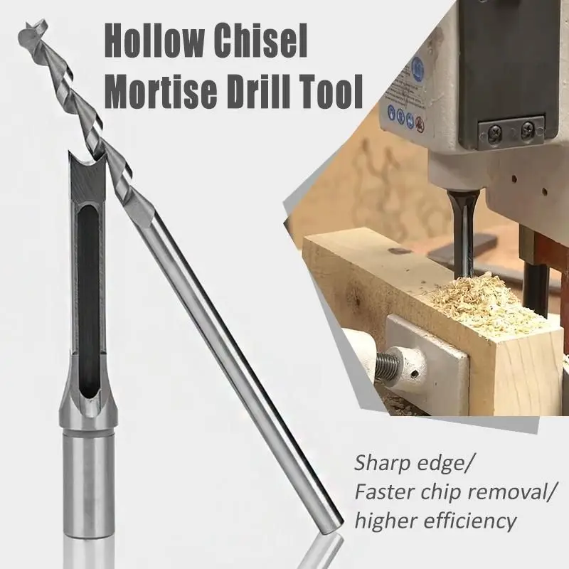 Woodworking Square Hole Drill Tools Handheld Pocket Hole Jig System 6.4-16mm Drill Bit Hole Puncher For Carpentry Dowel Joints