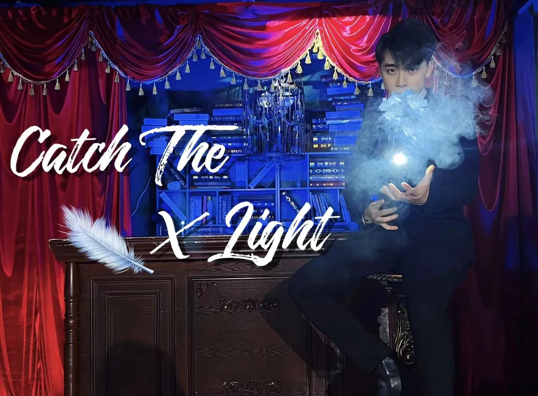

CATCH THE X LIGHT BY KINGSLEY XU Stage Magic Tricks Floating Light To Wand Illusion Magia Magie Gimmick Mentalism Prop Feather