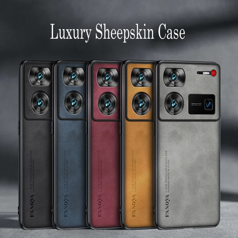 For nubia Z60 Ultra Luxury Sheepskin Leather Shockproof Silicone Case For ZTE nubia Z60 Ultra Phone Case Cover Coque