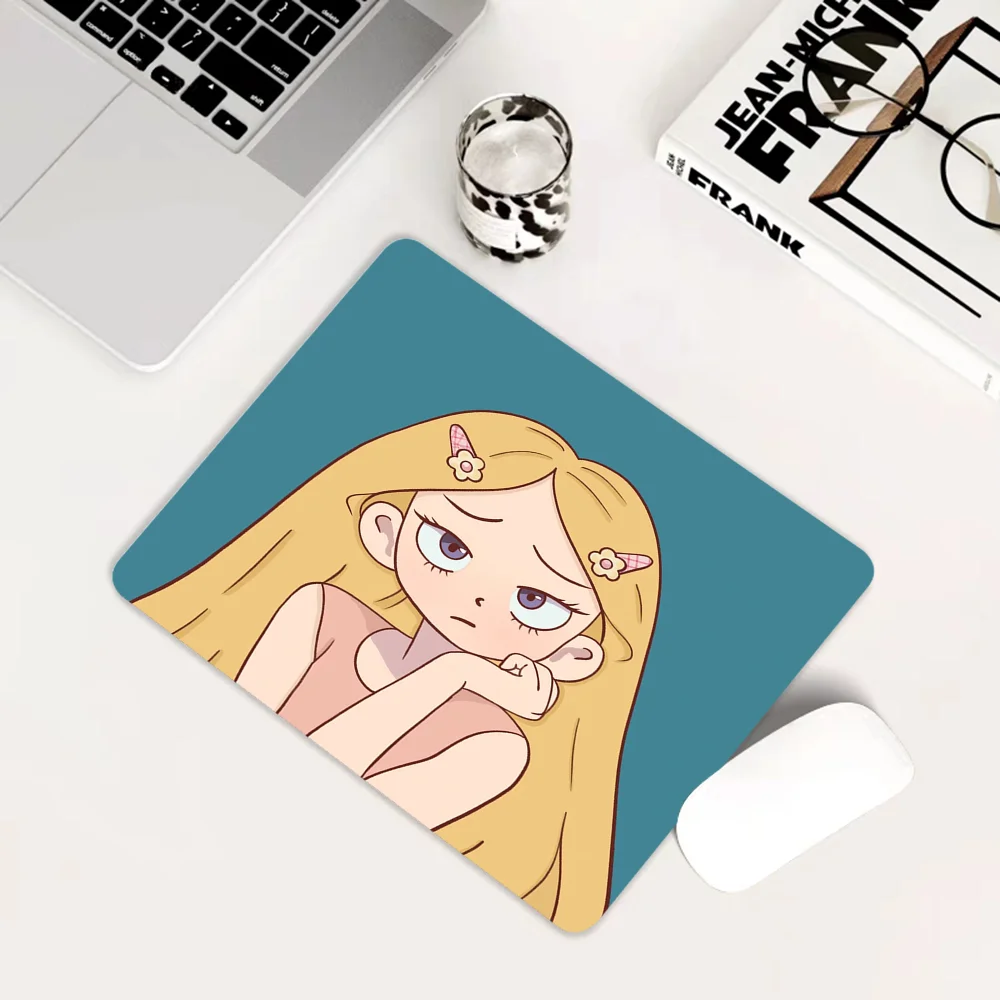 Beauty fashion girl Mousepad Small Office Computer Desk Mat Table Keyboard Big Mouse Pad Laptop Cushion Non-slip Deskpad Home