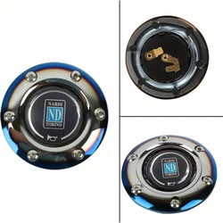UNIVERSAL BURNT BLUE CAR HORN BUTTON STEERING WHEEL CENTER CAP