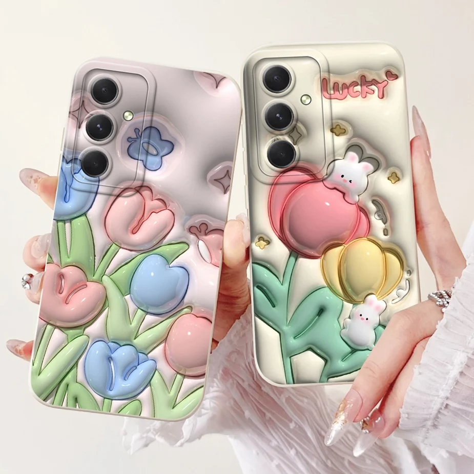 For Samsung Galaxy S24 FE Case S24 Plus Cute Panda Cartoon Cover Soft Silicone Case For Samsung S24 Ultra S 24 S24+ Fundas Coque