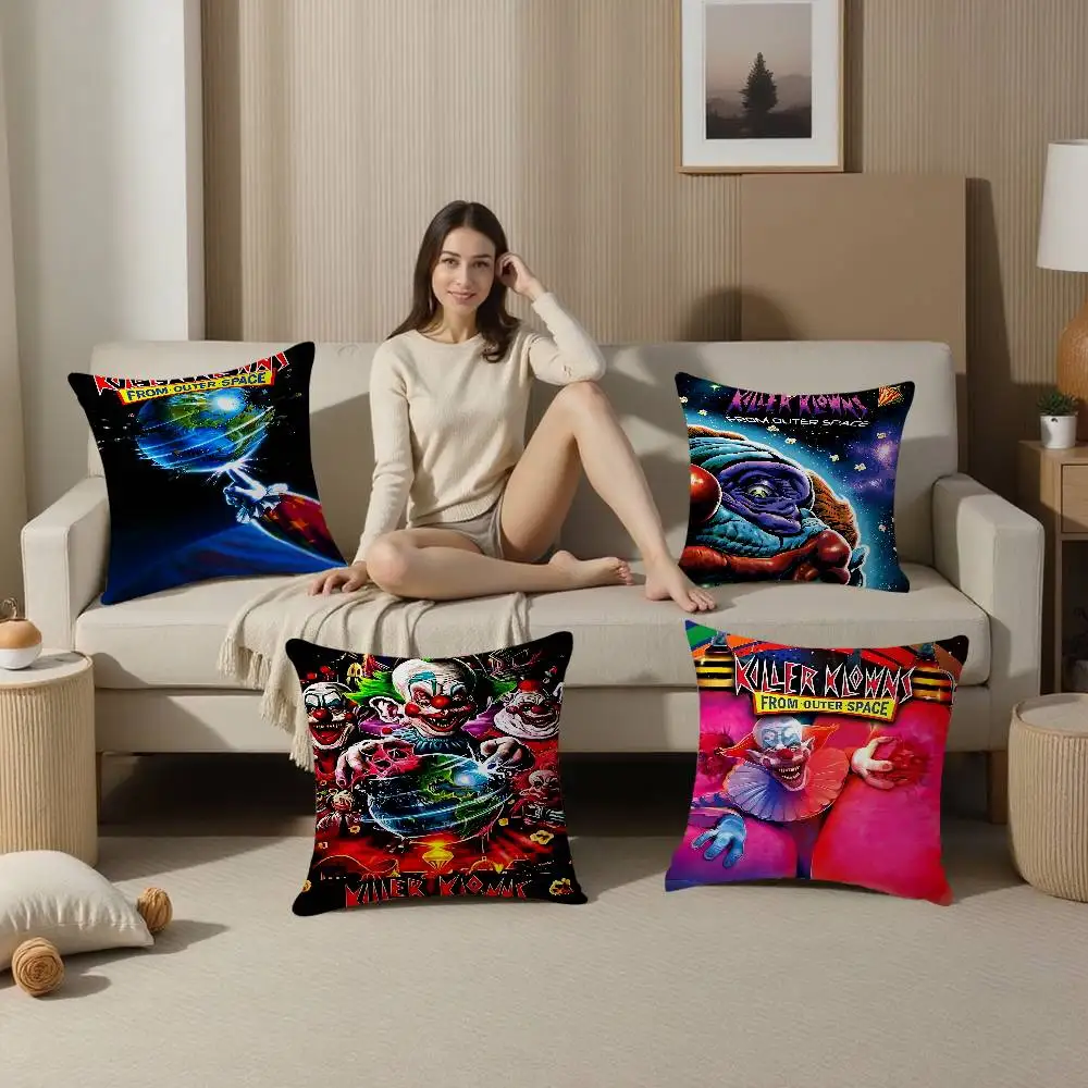 K-Killer Klowns From Outer Space Cushion Cover Pillowcase Upholstery Sofa Throw Pillow Home Decor Pillowcas