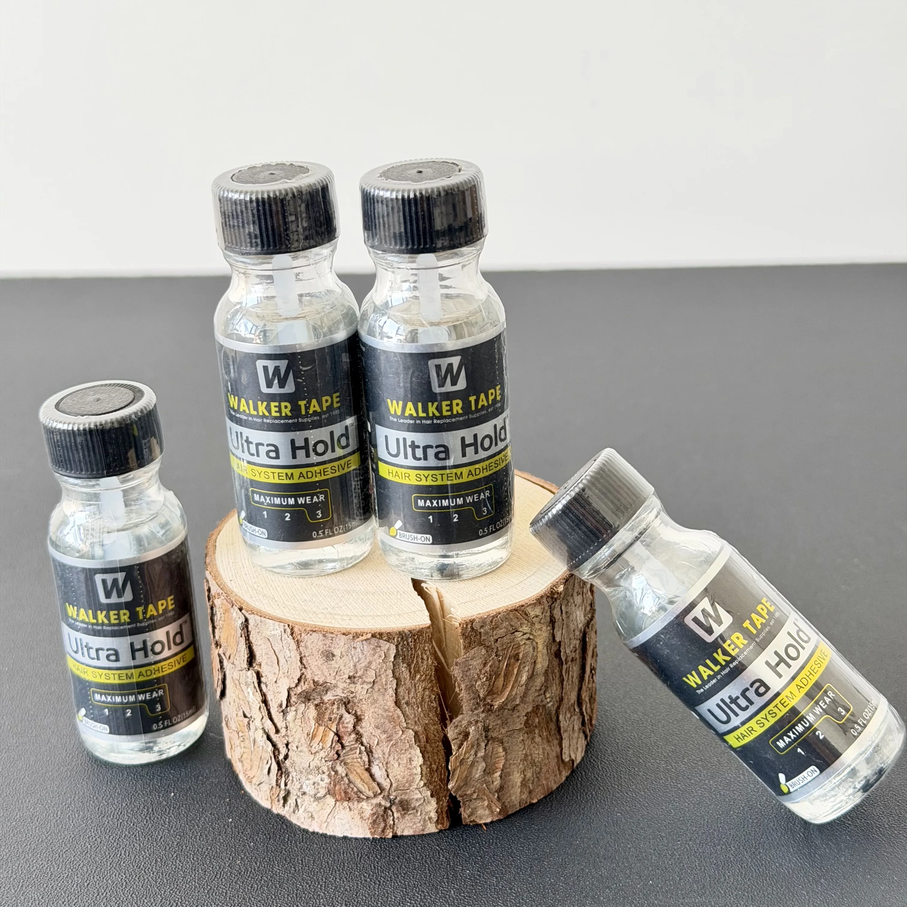 Pegamento para pelucas de 15ml Ultra Hold, resistente al agua, para pelucas de encaje/tupés/cierres, adhesivo invisible para sistemas capilares con cepillo y removedor de encaje
