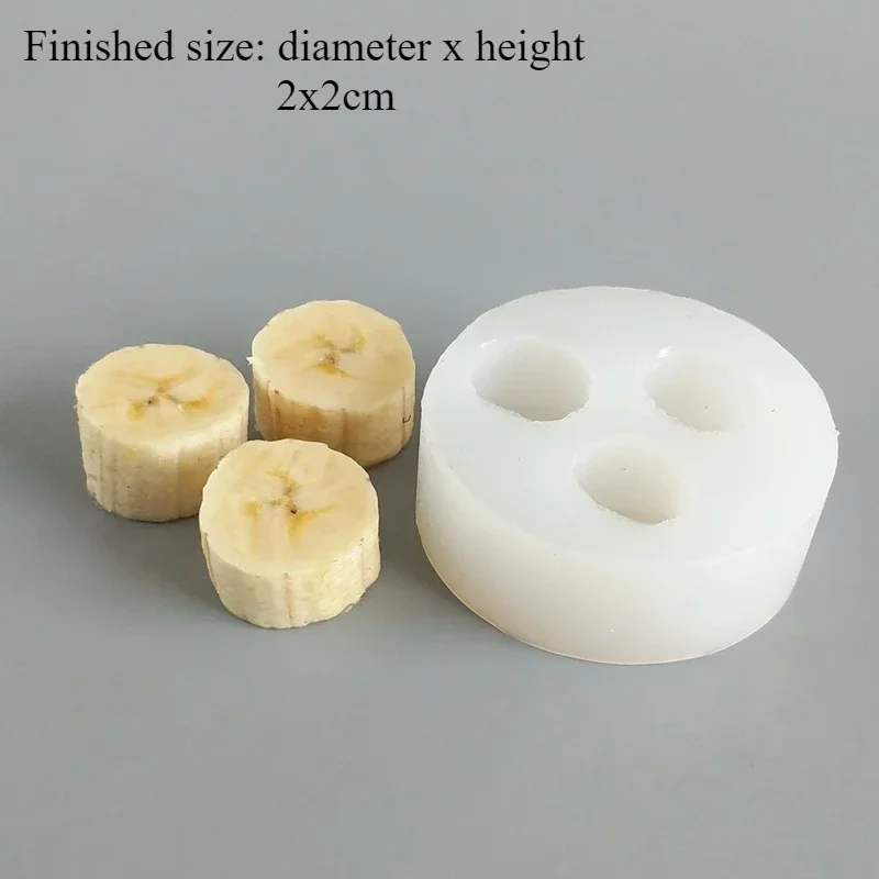 VERIDIAN 3d Obst Silikon Formen Bananenscheiben Kiwi Getrocknete Jujube Obst Fondant Kuchen Schokolade Form Kuchen Dekoration DIY Harz Formen 3