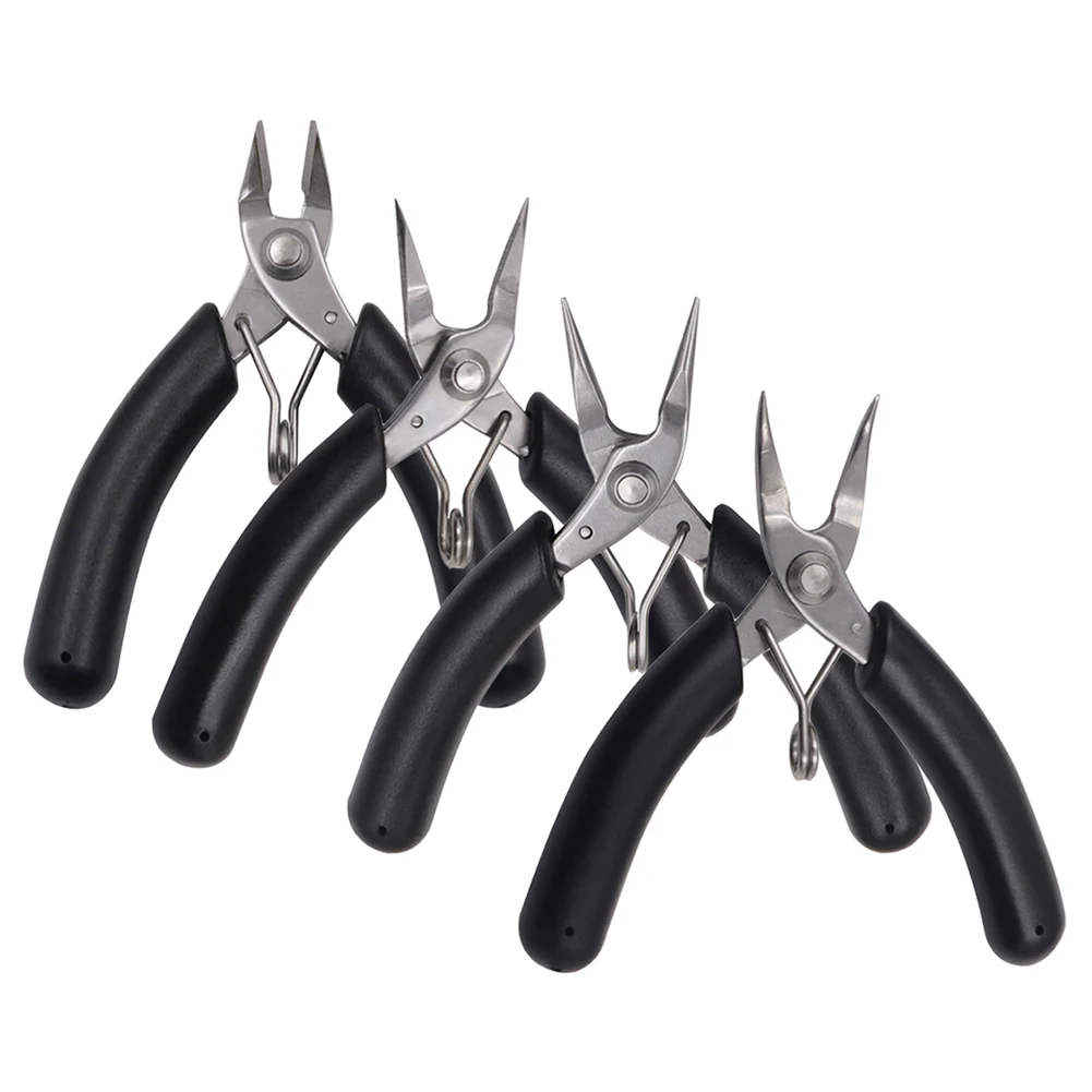 Diagonal Pliers Wire Cutter Trimmer Side Cutting Cable Pliers For DIY Jewelry Making Stainless Steel Curved Mouth Nippers