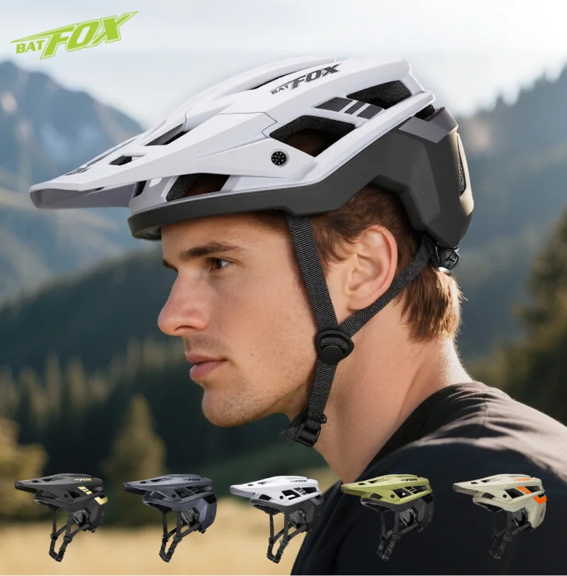 

BATFOX High-Performance Bike Helmet Off-Road Lightweight EPS Foam Quick-Dry Padding Cycling Safety Hat Men's MTB Bicycle Helmets