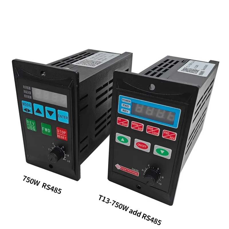 750W frequency converter add RS485 three-phase motor driver MCU T13-400W-12-H single phase input 0.75KW inverter