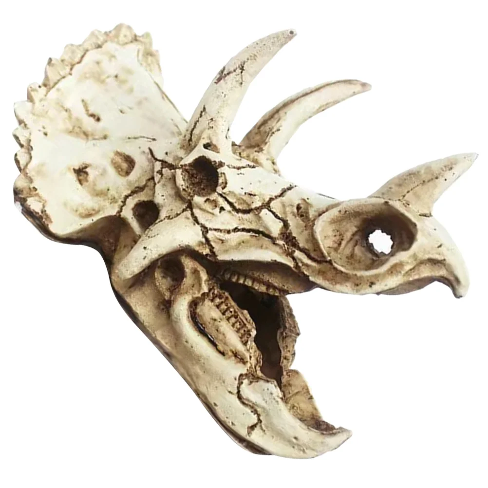

Realistic Dinosaur Skull Aquarium Decoration Resin Fish Tank Hideout Shrimp Shelter Resin Aquarium Ornament Dinosaur Skull