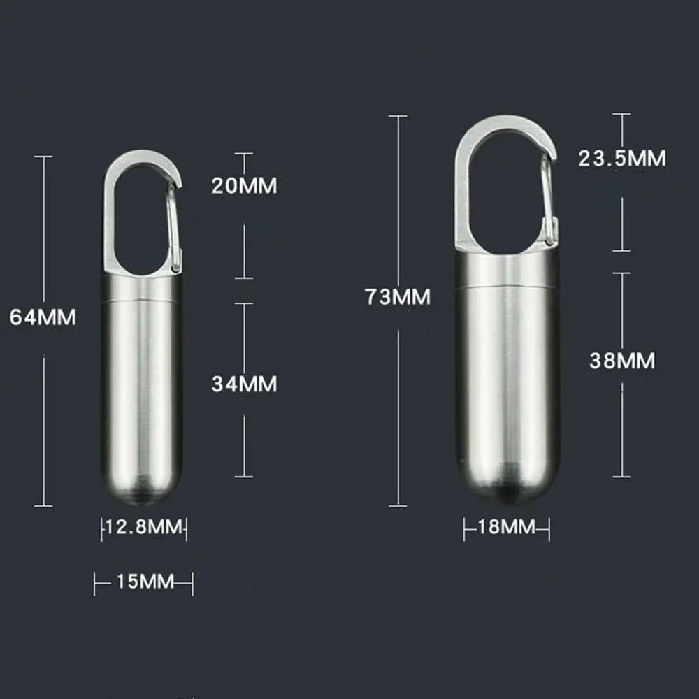 ステンレス鋼の屋外の錠剤の箱,トラベルピルボックス,粒状の保管ボックス,カプセルのオーガナイザー,形をした鍵,吊り下げ