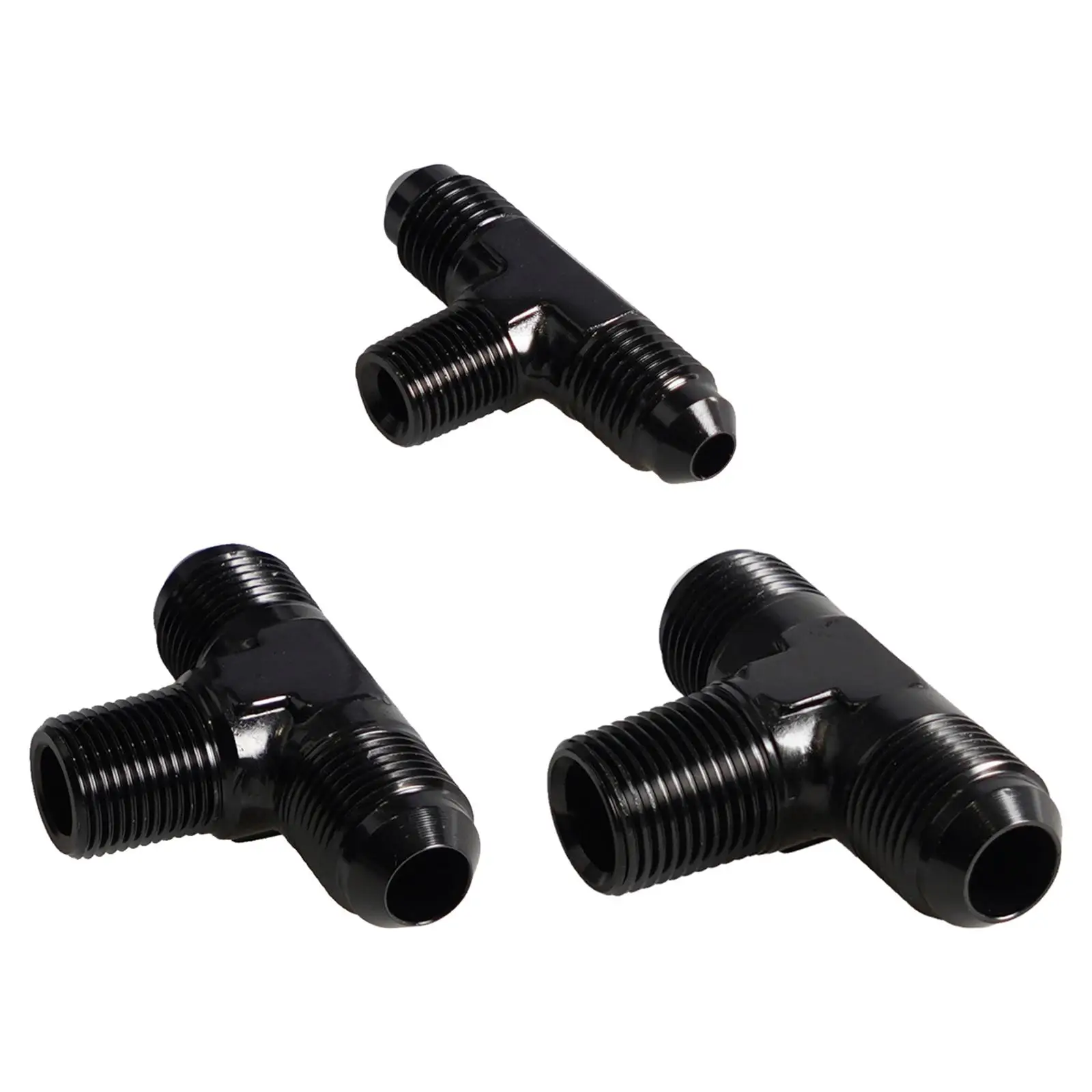 AN3 Male to 1/8inch NPT T Shape Alloy On Side Branch Tee Automobile Accessories Durable Premium Professional