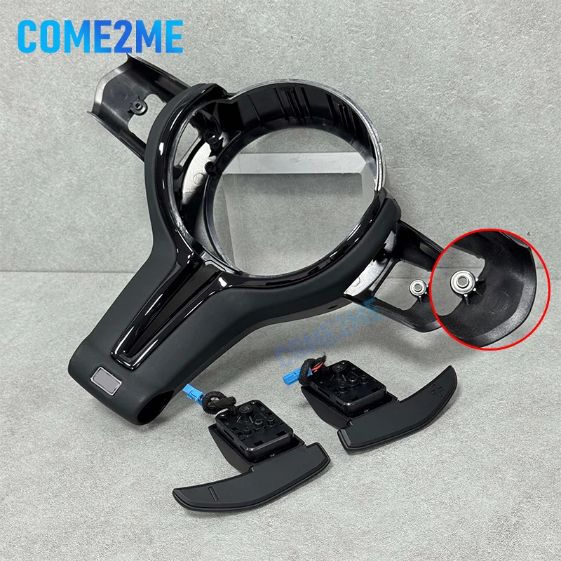 مجاذيف غطاء عجلة القيادة الجلدية المطورة، مناسبة لسلسلة BMW 2345 الجديدة X3X4X5X6 المعدلة M3M4M5