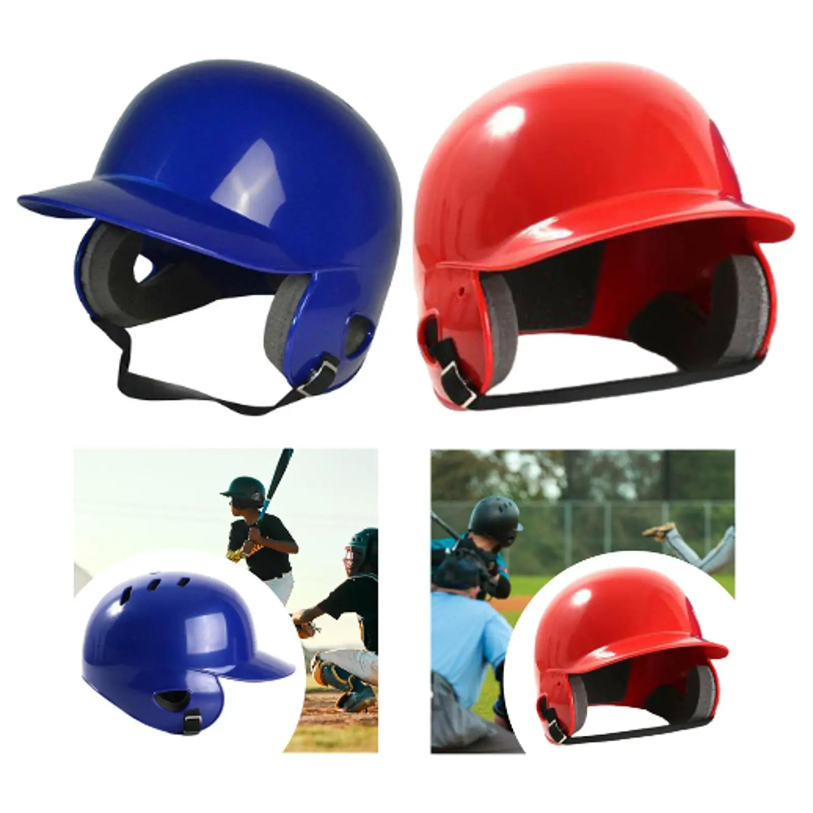 Baseball Batting Helmet Baseball Equipment Lightweight Double Eear Guard for Game Training Tournament Sports Competition