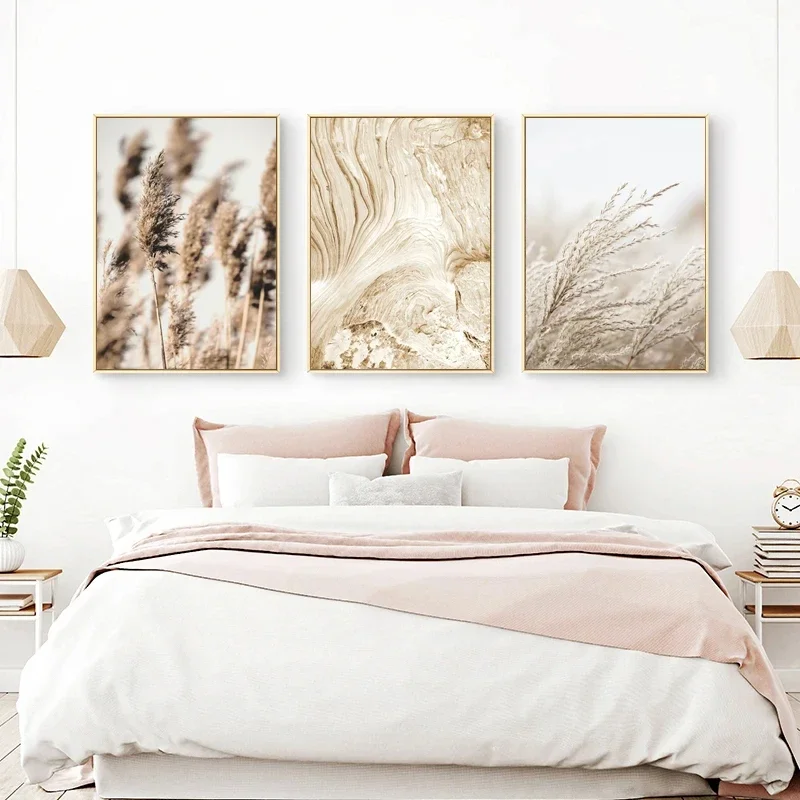 Reeds Withered Wildflowers Landscape Celebrity Artists Black White Nordic Posters Prints Wall Pictures Wall Art Canvas Painting