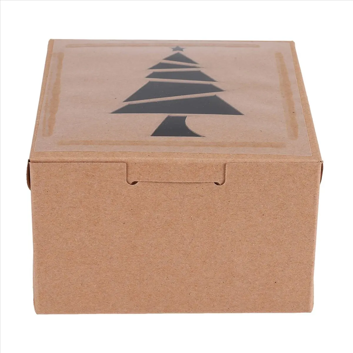 ABCL 30 Kraft Cardboard Bakery Cookie Boxes Set 4x4x2.5Inch Auto-Popup for Christmas Cupcakes, Cookies, Brownies, Donuts
