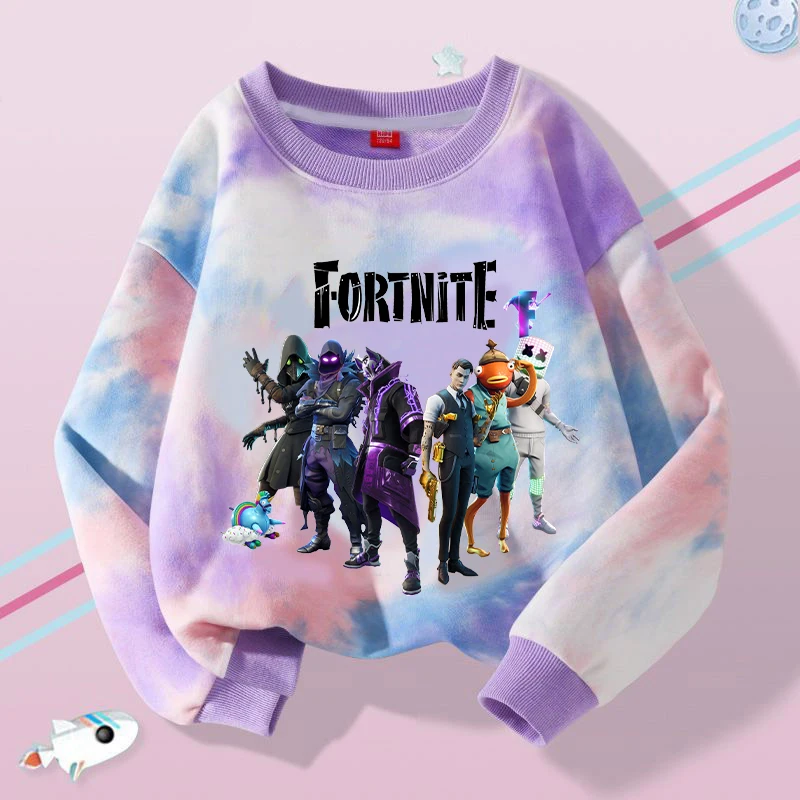 جديد Fortnite الأطفال بلوزات الكرتون لعبة شخصية مطبوعة هوديي الأولاد الخريف ملابس رياضية غير رسمية الشتاء الاطفال الملابس #2