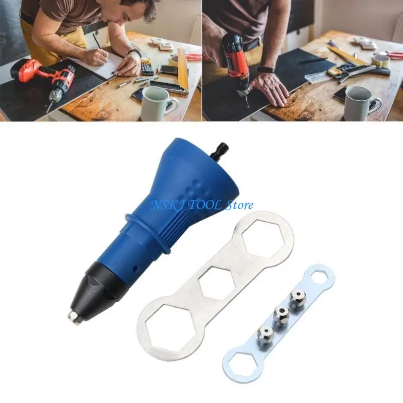 

L8RC Electric Rivet Nut Drill Adapter Durability Hand Tool 2.4-3.2-4.0-4.8mm