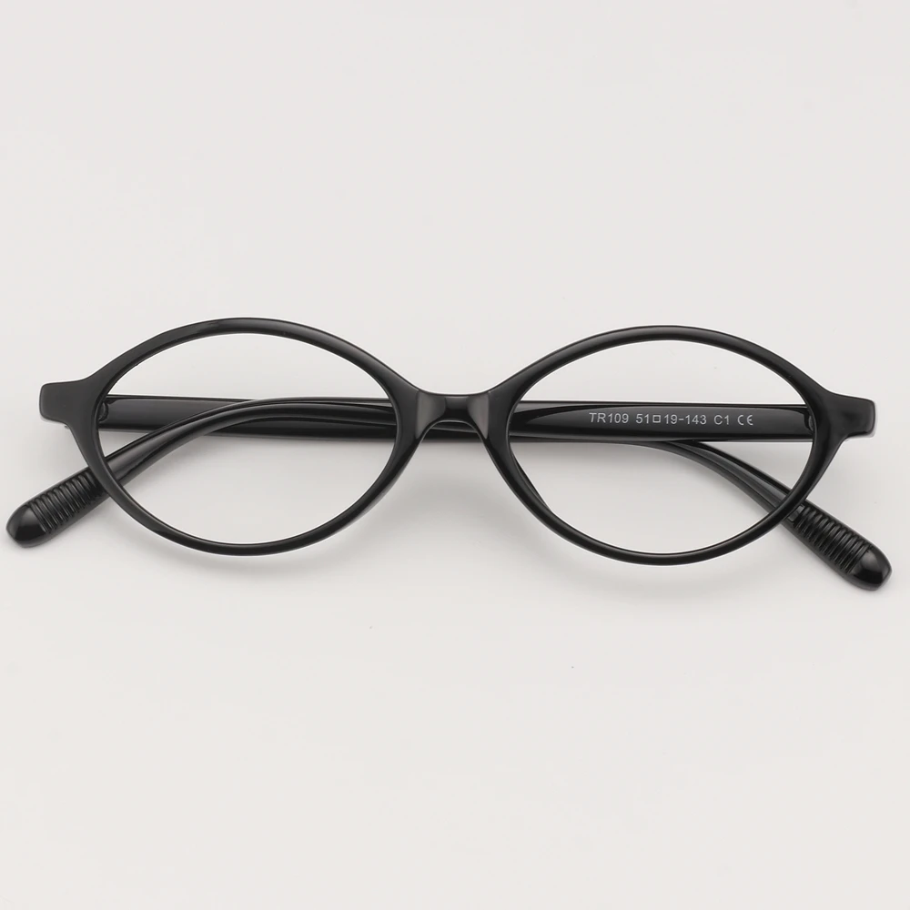 YONGLAN Fashion Delicate Oval Small Myopia Frames Women Reading Glasses Anti-Blue Light Customizable Prescription Glasses TR90