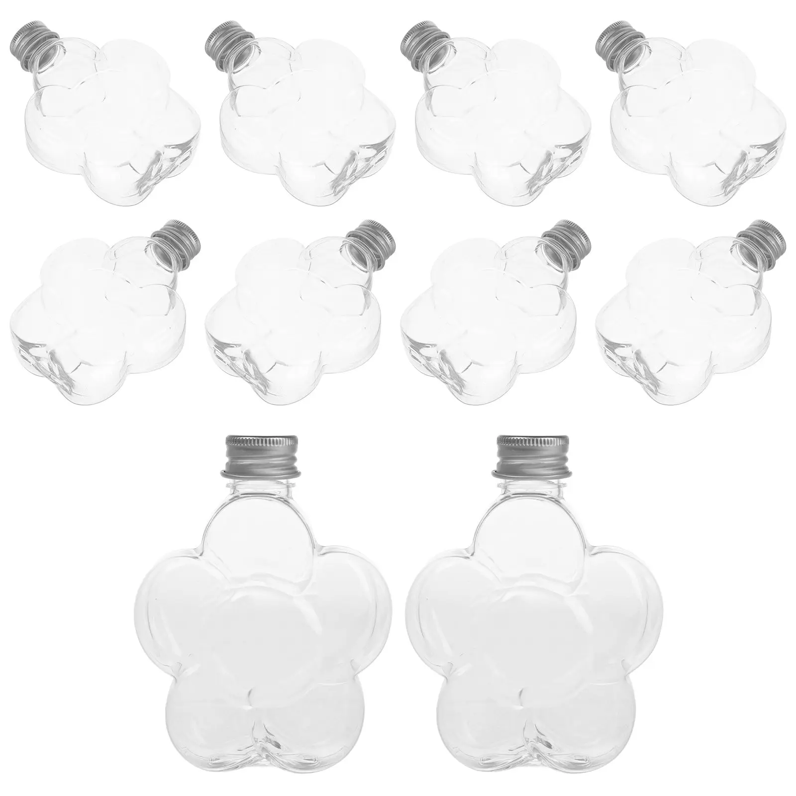 10 قطعة زجاجة رسم رملية على شكل بتلة شفافة يمكنك صنعها بنفسك هدايا حفلات الزفاف وأعياد الميلاد حاوية بلاستيكية ألعاب الشاطئ